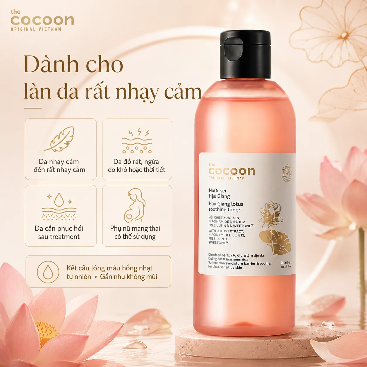 Cocoon Nước sen Hậu Giang 310ml 4