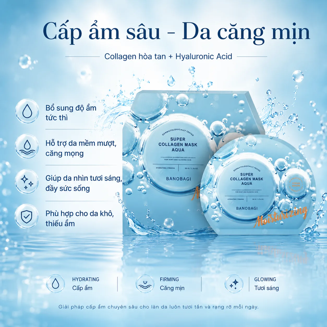 Mặt nạ Collagen cấp nước chuyên sâu Banobagi Super Collagen Aqua 2
