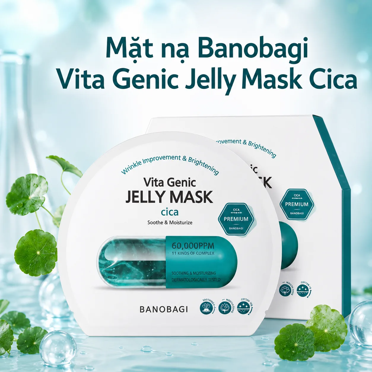Mặt nạ giấy làm dịu da phục hồi Banobagi Vita Genic Jelly Cica 5
