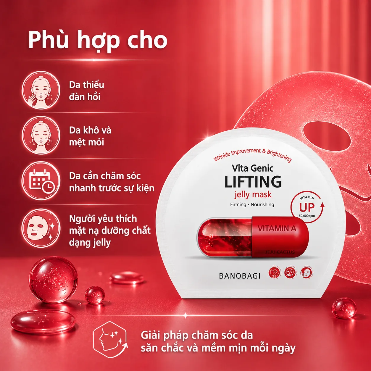 Mặt nạ giấy nâng cơ Banobagi Vita Genic Jelly Lifting 2