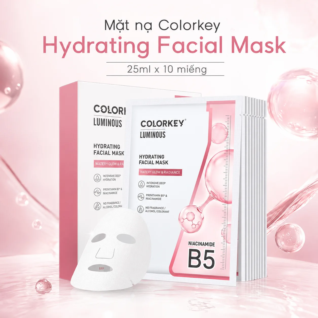 Mặt nạ Colorkey Hydrating Facial Mask 25ml x 10 miếng