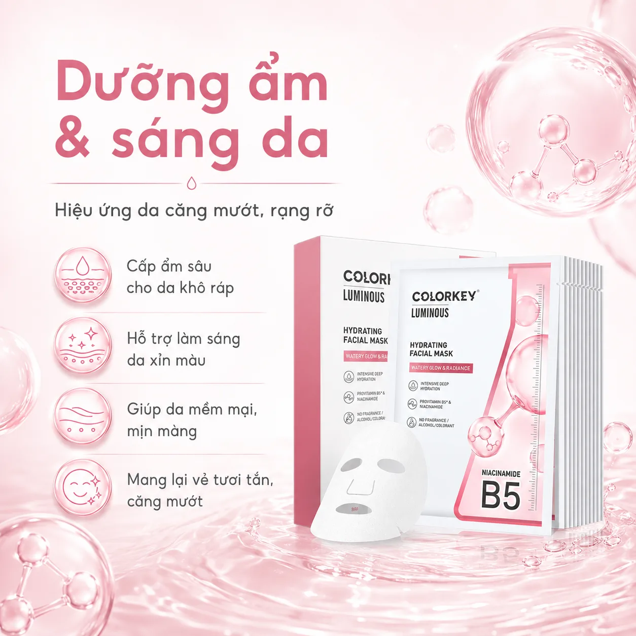 Mặt nạ Colorkey Hydrating Facial Mask 25ml x 10 miếng 2