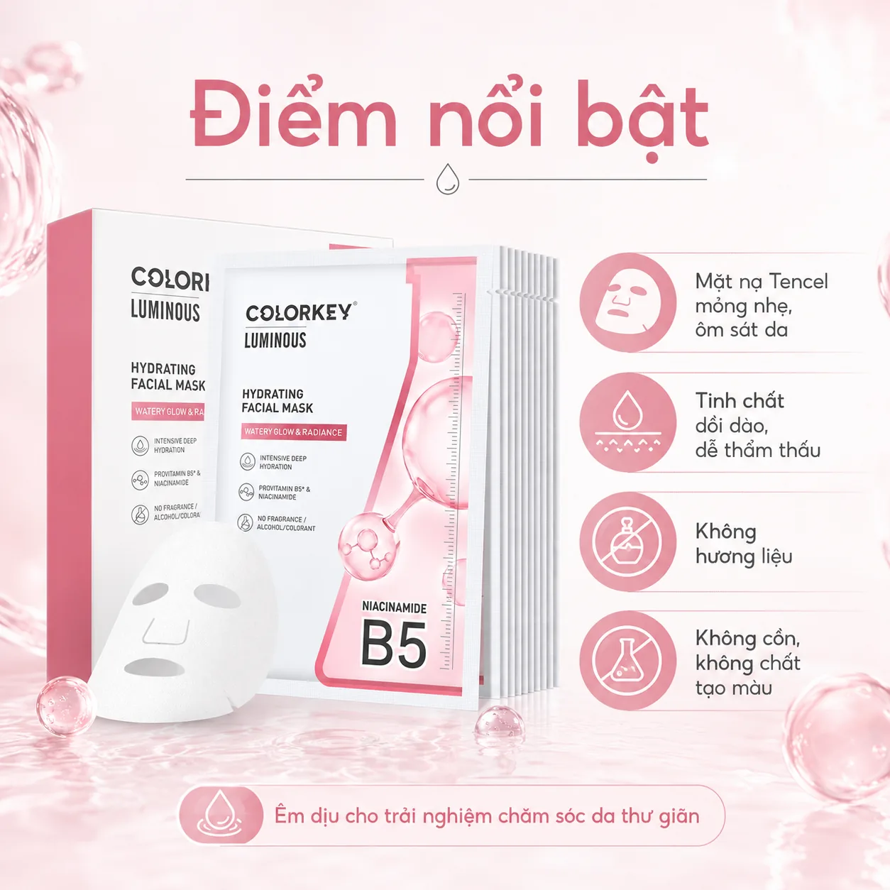 Mặt nạ Colorkey Hydrating Facial Mask 25ml x 10 miếng 4