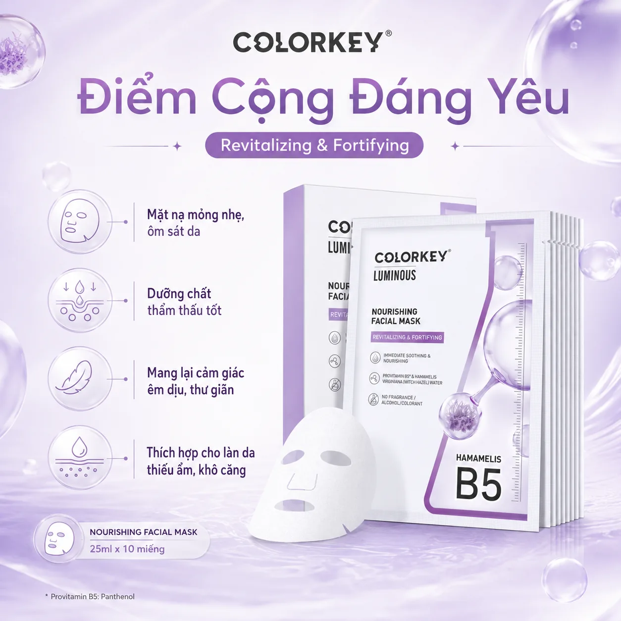 Mặt nạ Colorkey Nourishing Facial Mask 25ml x 10 miếng 4