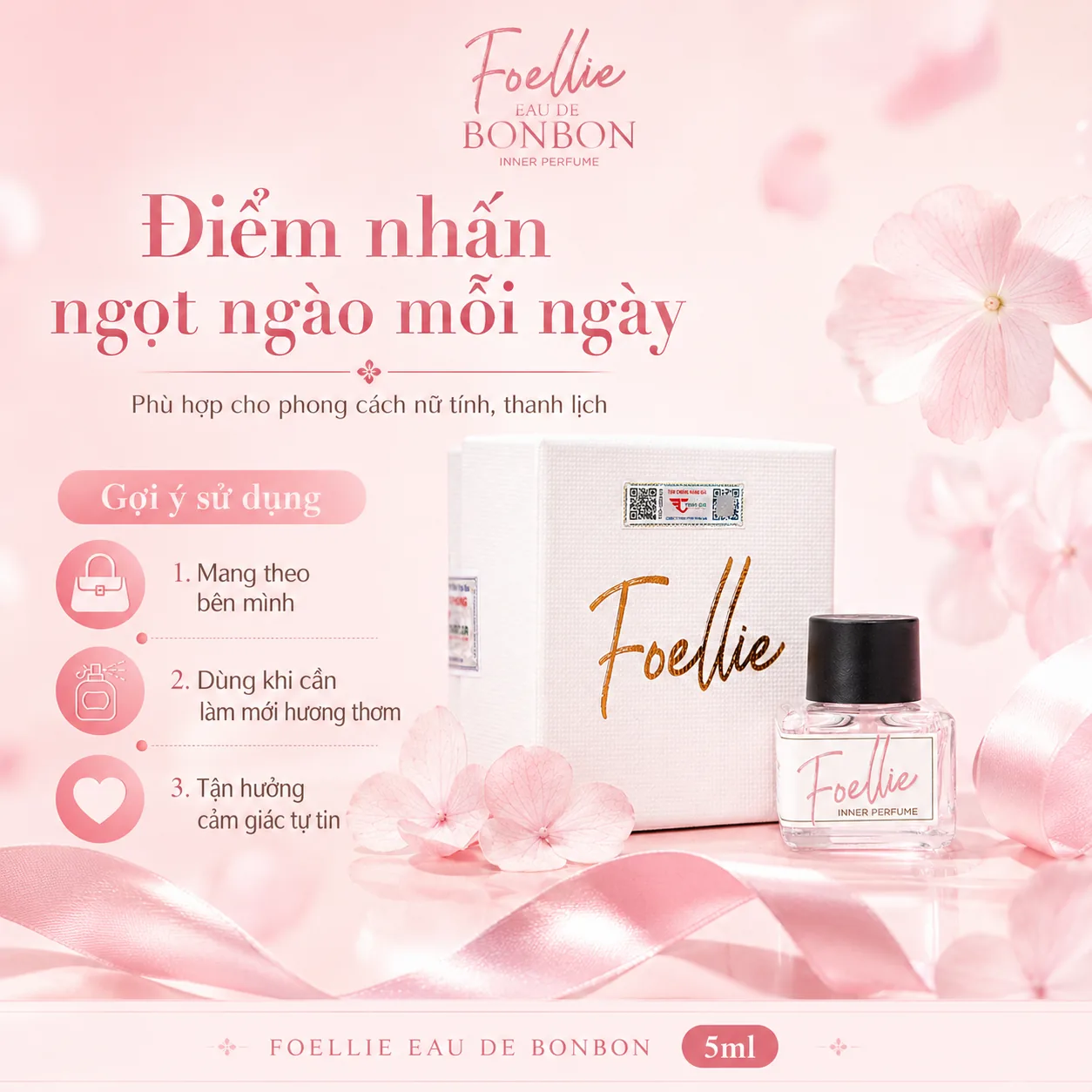 Nước hoa vùng kín Foellie Eau De Bonbon 5ml 5
