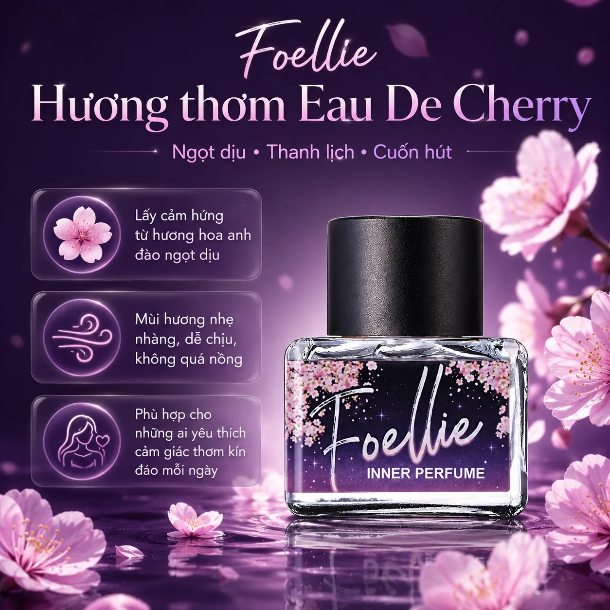 Nước hoa vùng kín Foellie Eau De Cherry 5ml 3