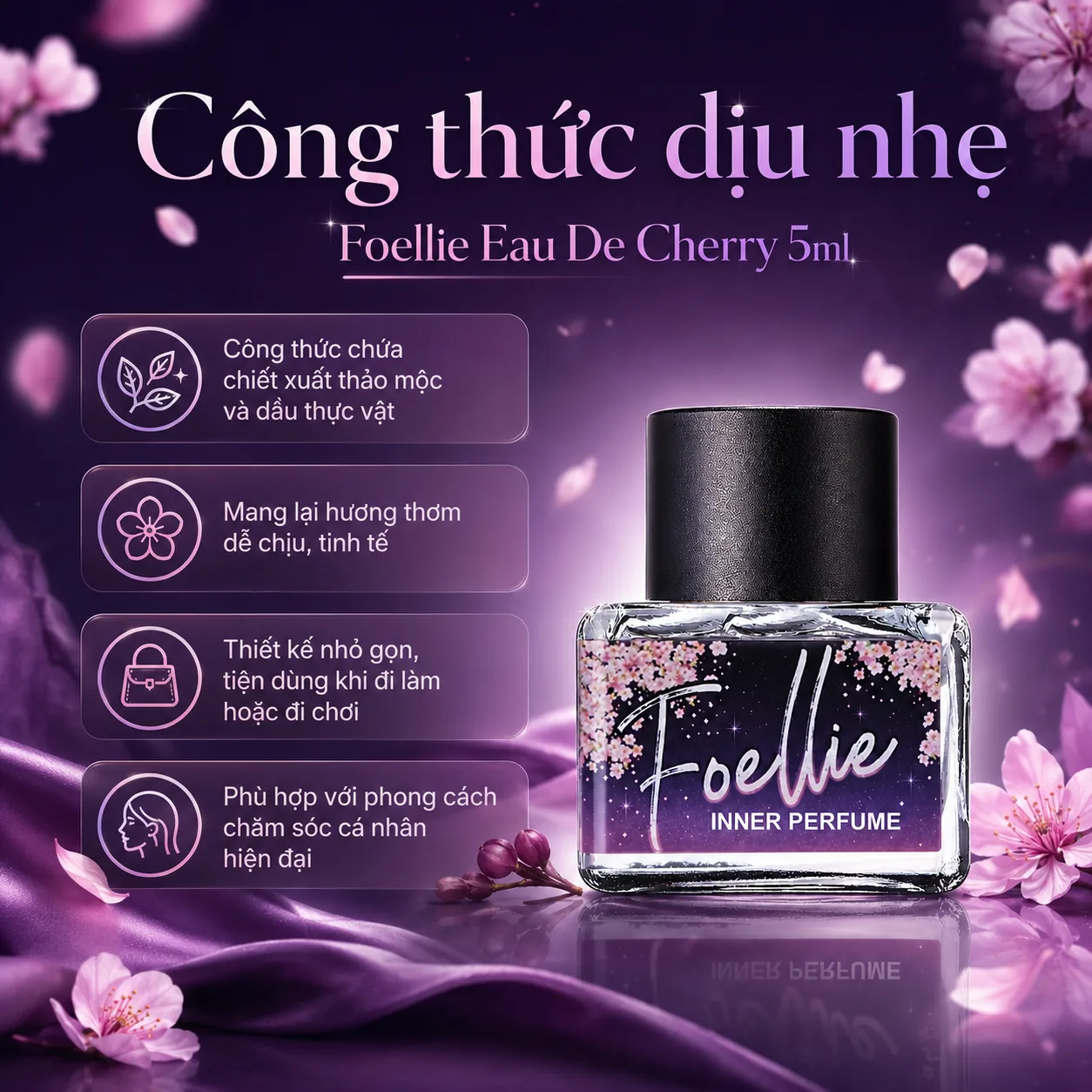 Nước hoa vùng kín Foellie Eau De Cherry 5ml 4