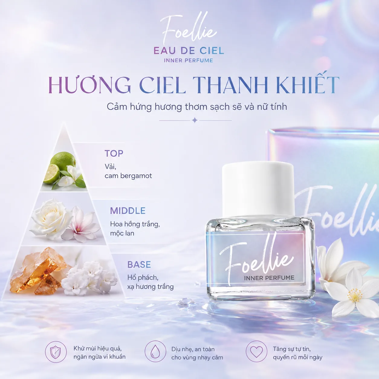 Nước hoa vùng kín Foellie Eau De Ciel 5ml 3