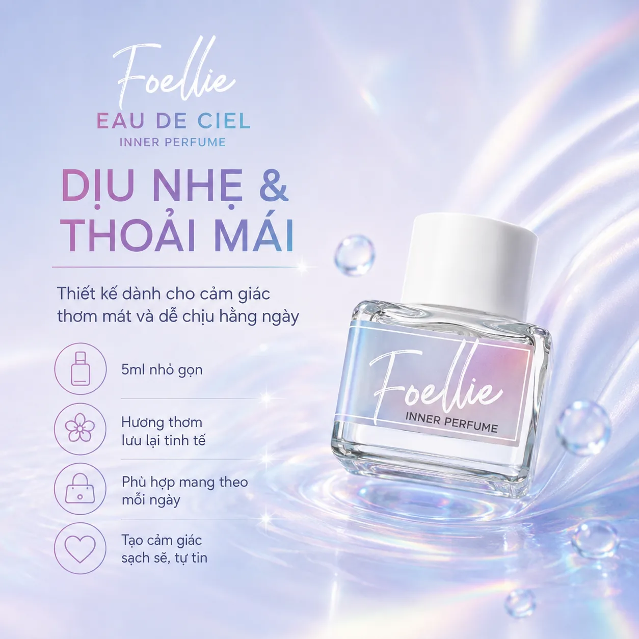 Nước hoa vùng kín Foellie Eau De Ciel 5ml 4