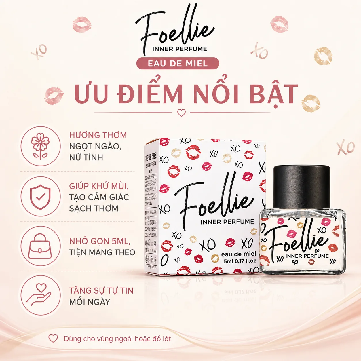 Nước hoa vùng kín Foellie Eau De Miel 5ml 2