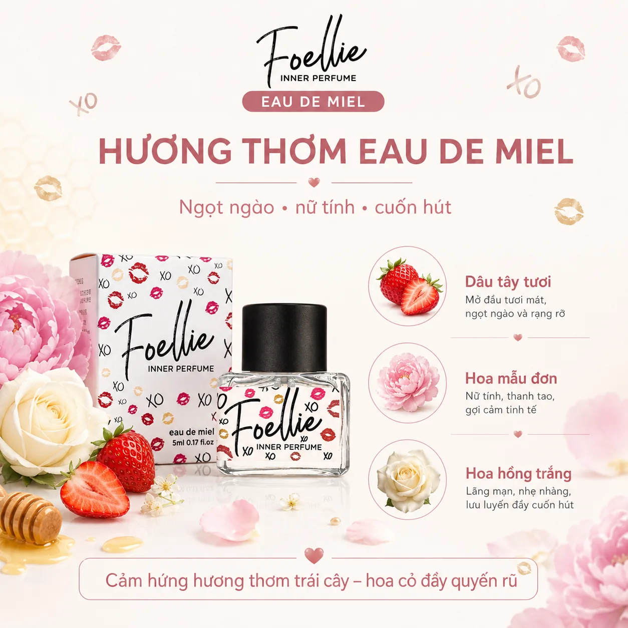Nước hoa vùng kín Foellie Eau De Miel 5ml 3