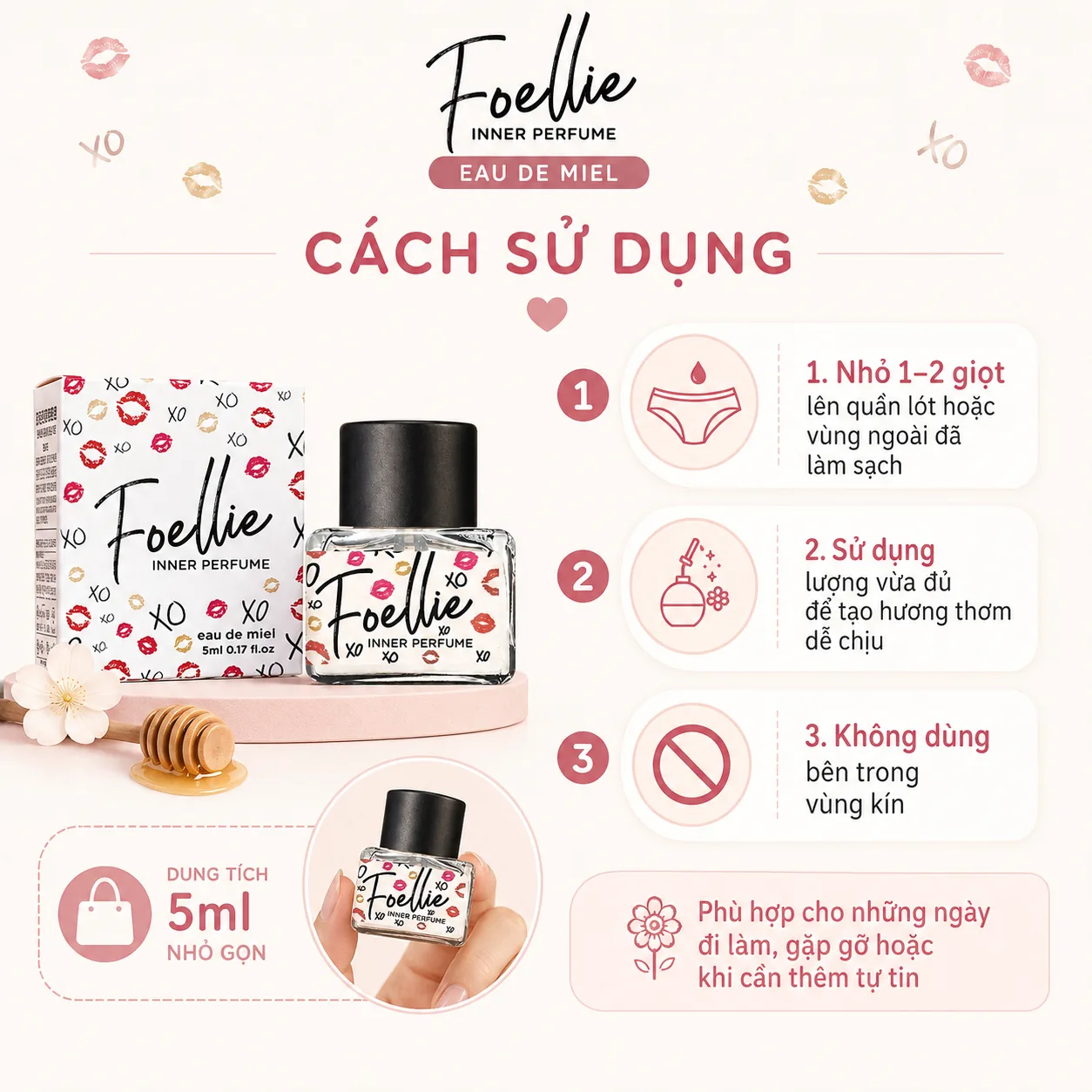 Nước hoa vùng kín Foellie Eau De Miel 5ml 4