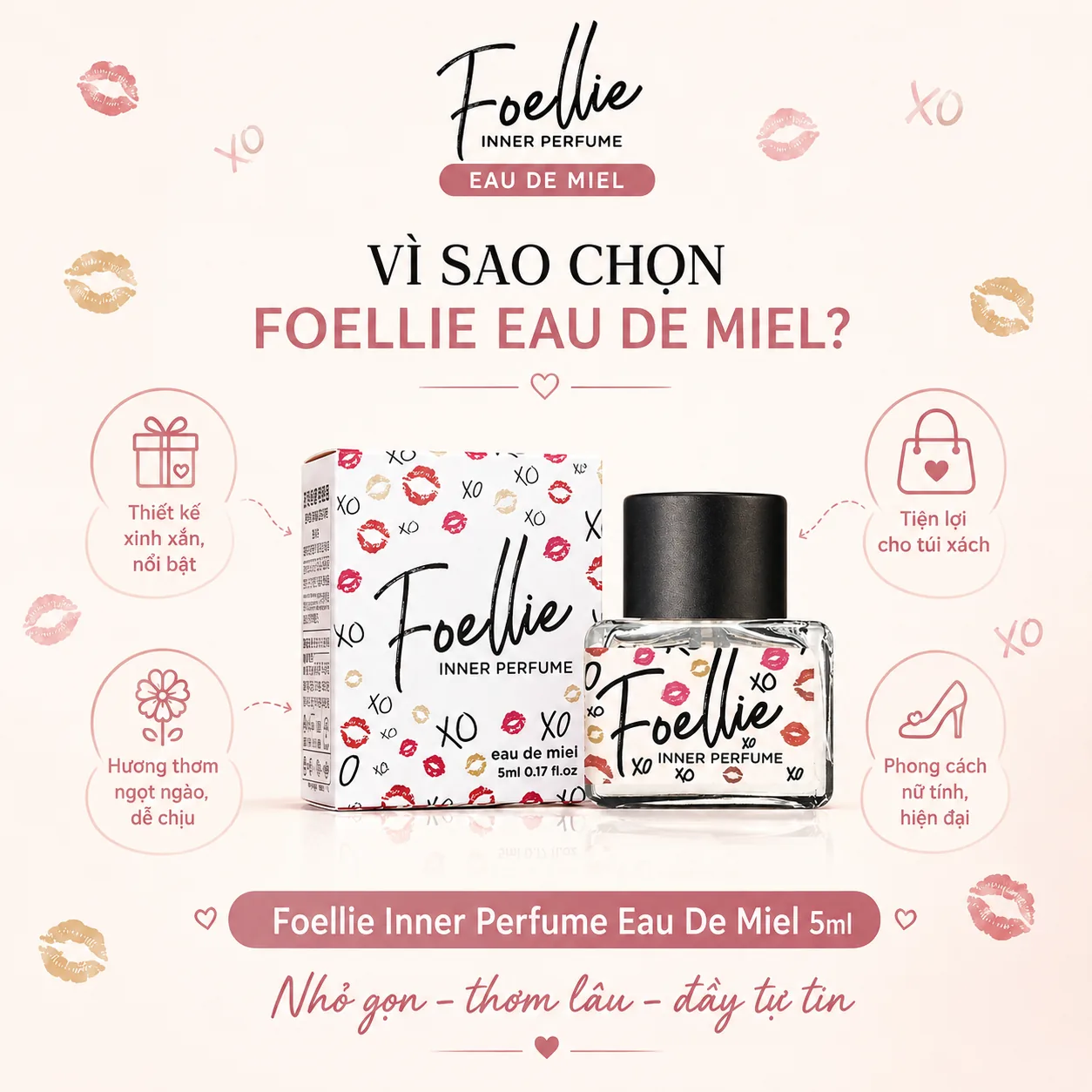 Nước hoa vùng kín Foellie Eau De Miel 5ml 5