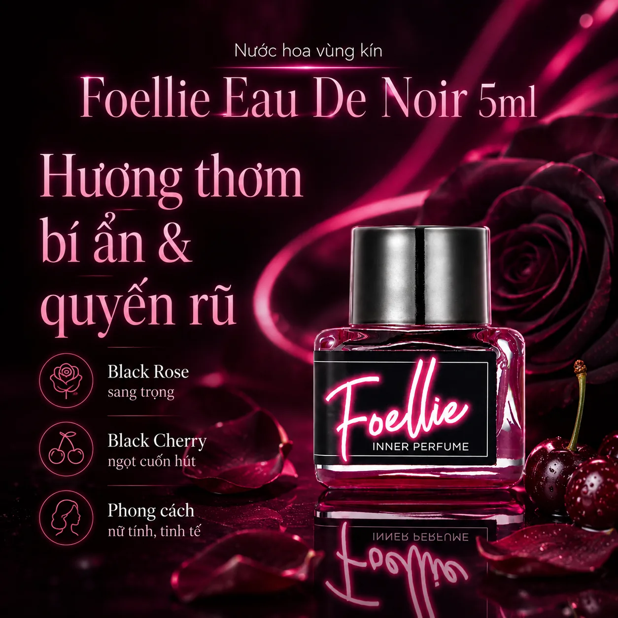 Nước hoa vùng kín Foellie Eau De Noir 5ml 2