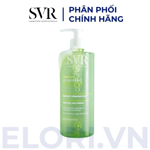 Sữa Rửa Mặt SVR Dạng Gel Dành Cho Da Dầu Mụn 1 Gel Rửa Mặt Cho Da Dầu Mụn SVR