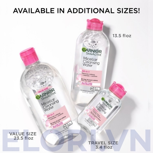 Nước Tẩy Trang Garnier Dành Cho Da Nhạy Cảm 5 Nước Tẩy Trang Garnier Hồng Dành Cho Da Nhạy Cảm Micellar Cleansing Water All-in-1