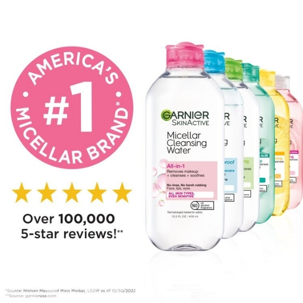 Nước Tẩy Trang Garnier Dành Cho Da Nhạy Cảm 8 Nước Tẩy Trang Garnier Hồng Dành Cho Da Nhạy Cảm Micellar Cleansing Water All-in-1