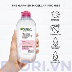 Nước Tẩy Trang Garnier Dành Cho Da Nhạy Cảm 11 Nước Tẩy Trang Garnier Hồng Dành Cho Da Nhạy Cảm Micellar Cleansing Water All-in-1