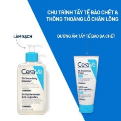 Sữa Rửa Mặt CeraVe Hỗ Trợ Tẩy Da Chết - SA Smoothing Cleanser 10 Sữa rửa mặt Cerave Renewing SA Cleanser hỗ trợ tẩy da chết