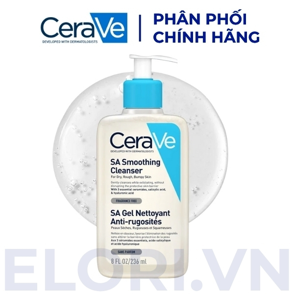 Sữa Rửa Mặt CeraVe Hỗ Trợ Tẩy Da Chết - SA Smoothing Cleanser 1 Sữa rửa mặt Cerave Renewing SA Cleanser hỗ trợ tẩy da chết