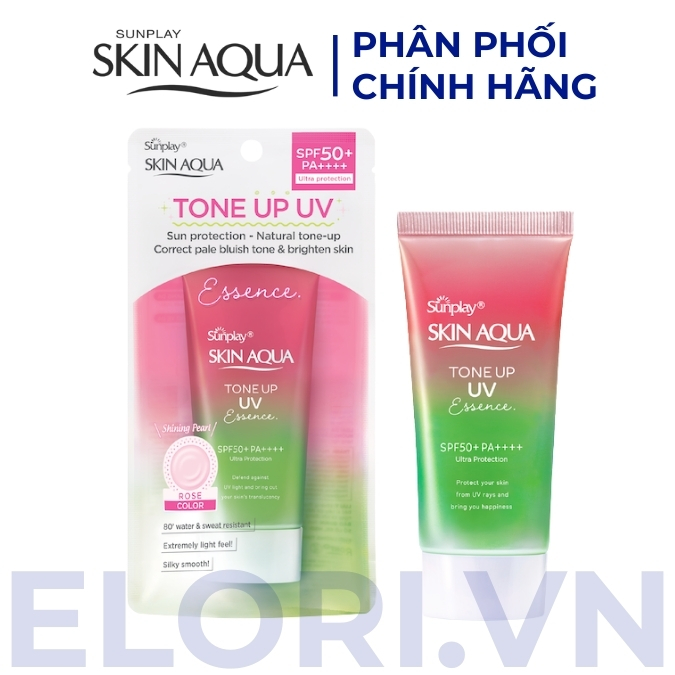 Kem Chống Nắng Skin Aqua Hồng - Tone Up UV Essence Rose 1 Kem Chống Nắng Skin Aqua Hồng - Tone Up UV Essence Rose
