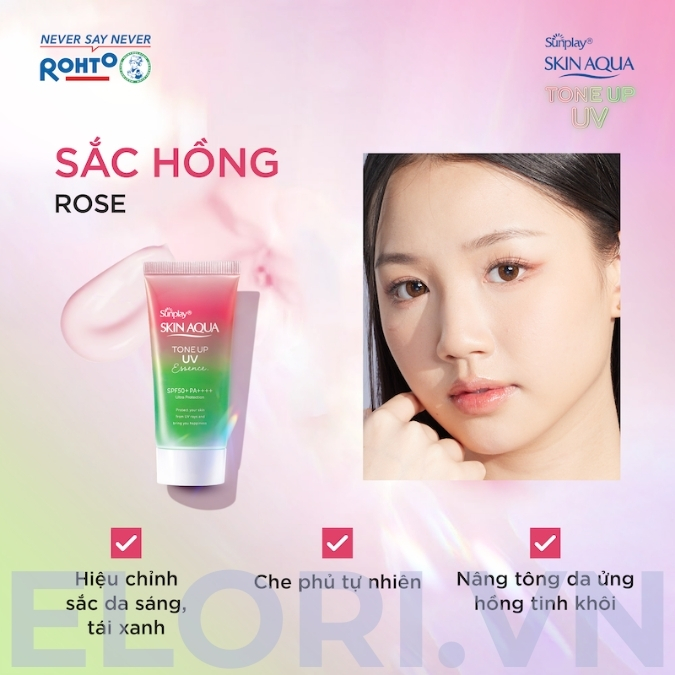 Kem Chống Nắng Skin Aqua Hồng - Tone Up UV Essence Rose 4 Kem Chống Nắng Skin Aqua Hồng - Tone Up UV Essence Rose