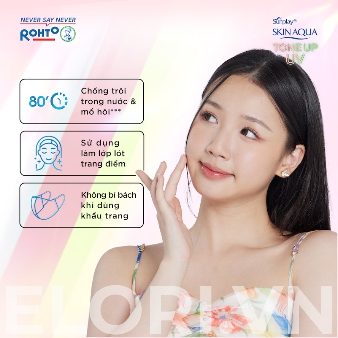 Kem Chống Nắng Skin Aqua Hồng - Tone Up UV Essence Rose 6 Kem Chống Nắng Skin Aqua Hồng - Tone Up UV Essence Rose