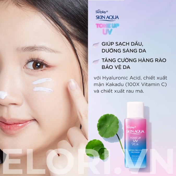 Sữa Chống Nắng Skin Aqua Tím – Tone Up UV Milk Lavender 5 Sữa Chống Nắng Skin Aqua Tím – Tone Up UV Milk Lavender