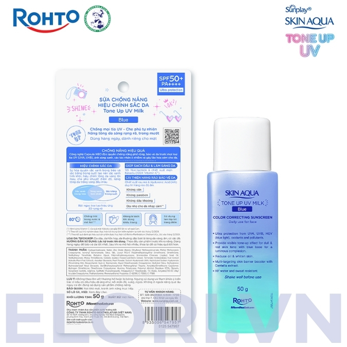 Sữa Chống Nắng Skin Aqua Xanh – Tone Up UV Milk Blue 3 Sữa Chống Nắng Skin Aqua Xanh – Tone Up UV Milk Blue