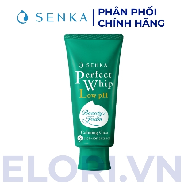 Sữa Rửa Mặt Senka Rau Má Sạch Sâu Lành Tính - Senka Perfect Whip Calming Cica Low PH 1 Sữa Rửa Mặt Senka Rau Má Sạch Sâu Lành Tính