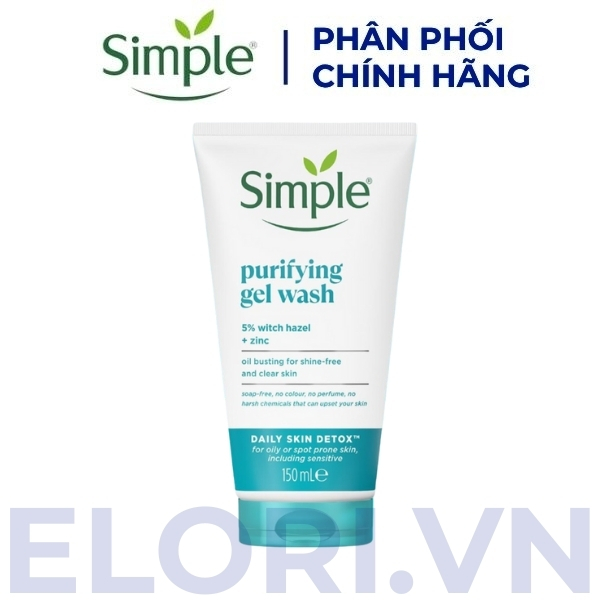 Sữa Rửa Mặt Simple - Purifying Gel Wash Daily Skin Detox 1 Sữa Rửa Mặt Simple - Purifying Gel Wash Daily Skin Detox