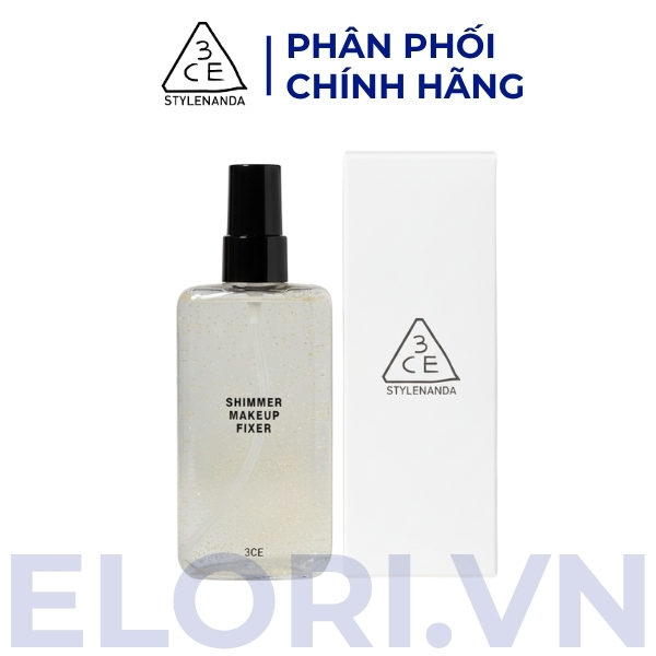 Xịt Khóa Nền 3CE Lấp Lánh - Shimmer Makeup Fixer 1 Xịt Khóa Nền 3CE